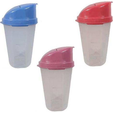 Contenitore graduato con tappo beccuccio versatore per caffè freddo set3 Shaker bottiglia 500ml porta bevanda vegetali proteiche (1/5)