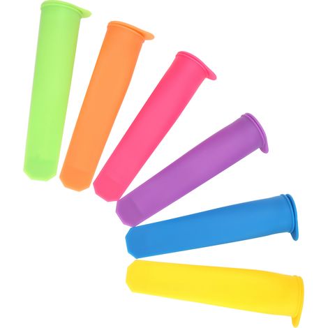 6-teiliges Silikon-Eiscreme-Formen-Set, wiederverwendbar, mit Deckel, DIY-Eisriegelform für Kinder und Erwachsene (1/5)