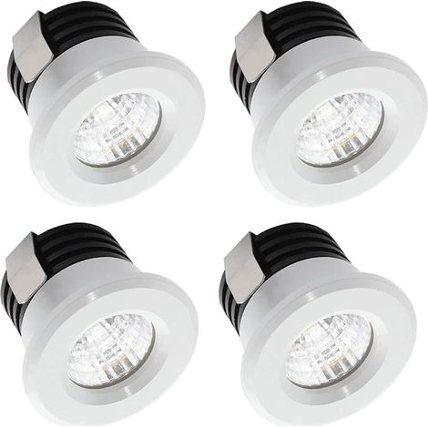 Mini LED Recessed Spotlights 3W Warm White Mini LED Spotlight for Showcase Station Indoor Lighting Plasterboard Incl.Seperated Transformer (1/5)