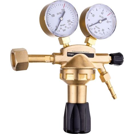1 - Détendeur Azote - Régulateur Pression - Deux Manomètres - Débit Variable 30m3/h - Pour Climatisation Et Pneus - Noir - 0,5-50 Bar (1/5)