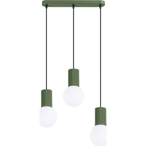 Lampade a sospensione Halo verde oliva 40x120x6cm Sollux (1/5)