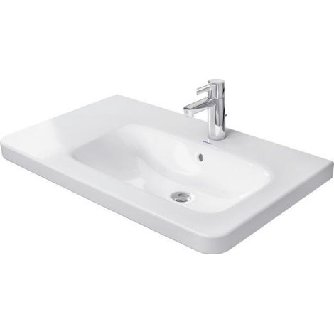 Meuble vasque DU DuraStyle 800 mm avec trop-plein, avec ou sans bonde, B-re, blanc, WG