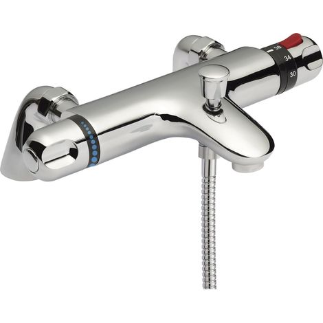 Chrome Thermostatic Deck Mounted Bath Shower Mixer Bar Valve Tap (1/3)