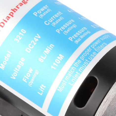 Pompe à membrane électrique, surpresseur auto-amorçant CC avec pressostat, 24 V, 100 W. (1/5)