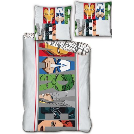 Parure de lit simple Avengers -Marvel- - 140 cm x 200 cm (1/2)