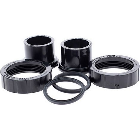 Hayward – Raccord union 50 mm pour pompe de piscine – Compatible Max Flo 2 – Kit avec 2 écrous et 2 manchons à coller – Coloris noir