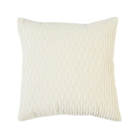 Velvet cushion cover, set of 2 square pillowcases, modern and decorative, 45x45 cm, rice white for living room, bedroom. (1/4)