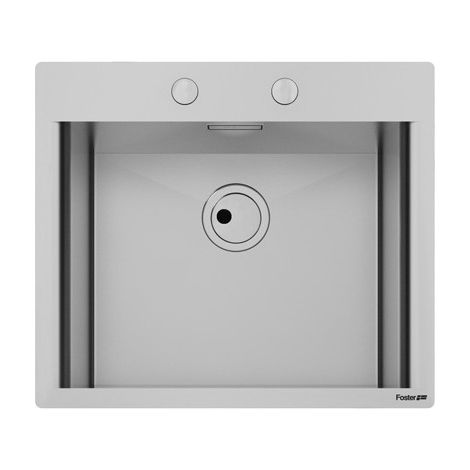 Foster New Wave 60.1V.FT Fregadero empotrado Rectangular Acero inoxidable (1/2)