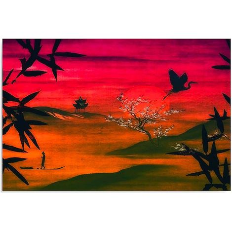 Tableau japon paysage - 120 x 80 cm (1/5)