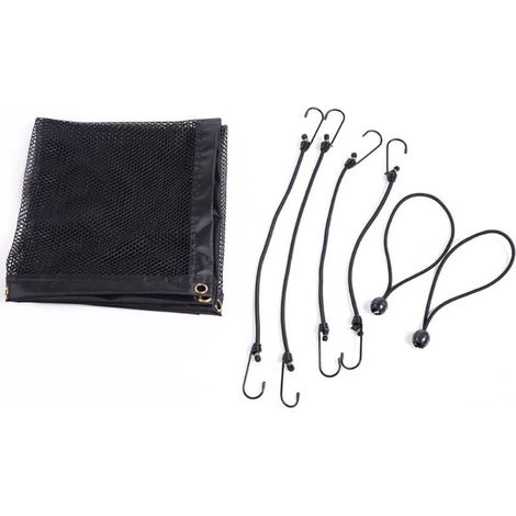 Filet pour Voiture pour Animaux Portable Filet de Protection Voiture Séparation pour Chien Chat Filet avec Crochets et Cordes Grille de Séparation Universelle pour Voiture 115cm×62cm (1/5)