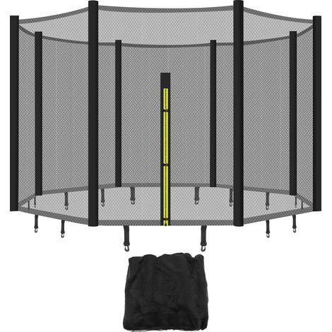 Filet de sécurité pour trampoline MUXSAM, filet de protection en nylon avec éclairs double curseur et boucles de protection pour jeux à domicile et activités extérieures, sans poteaux. (1/5)