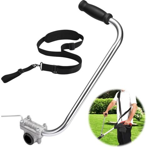 Ergonomic brush cutter handle, brush cutter handle with shoulder strap, brush cutter handle extension with clip, garden brush cutter handle YMYNY