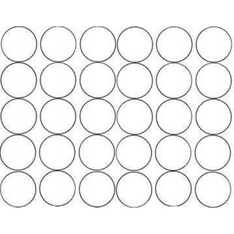 Adesivi circolari da 8 cm, pois, 30 pezzi, bianco opaco