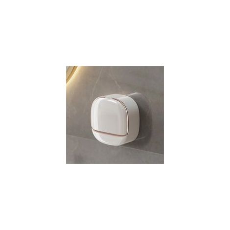 Portasapone bianco premium – 1 pezzo, da parete, pratico ed elegante, stile di lusso, installazione senza foratura, con funzione di drenaggio, per sapone o detersivo per bucato - Crezuo