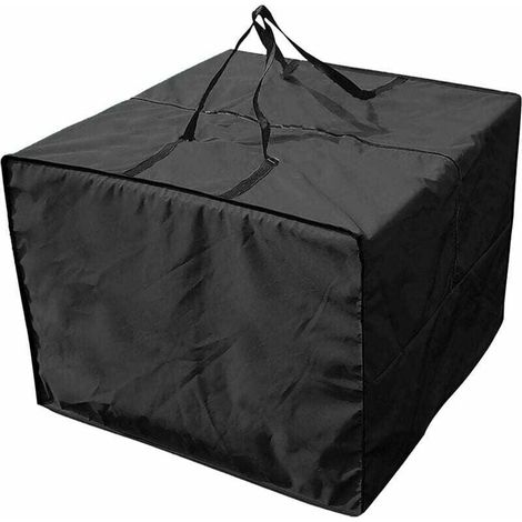 ZVD Sac de rangement et housse de protection pour coussins de salon, meubles de jardin, coussins de canapé, sac étanche pour tapis de meuble, sac de rangement carré étanche résistant 81 cm x 81 cm x 6 (1/4)
