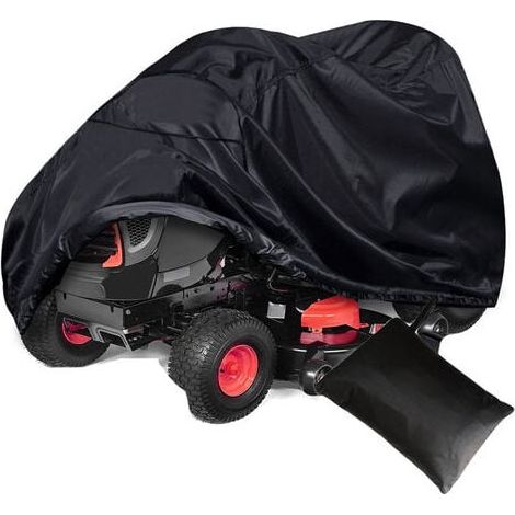 Ride-on Lawn Mower Cover, Garden Tractor Cover, Universal, Weatherproof, UV-resistant, Heavy-Duty 210D Oxford Fabric, Lawn Mower Tractor, (L177 x W110 x H110 cm) MUMU (1/4)