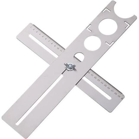 Localisateur De Trous De Carrelage, Mesure Précise De 400 Mm, Outil De Poinçonnage De Marbre Universel Portable en Acier Inoxydable pour Constructeur, Couvreurs, Carreleurs (1/5)