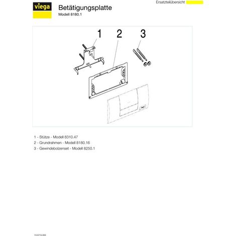 VIEGA 449032 Plaque d'actionnement WC Standard (1/5)