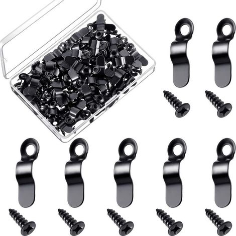 Lot de 100 boutons rotatifs pour cadre photo, clips de fixation pour cadre photo, clips de fixation avec vis, clips de support pour accrocher des photos