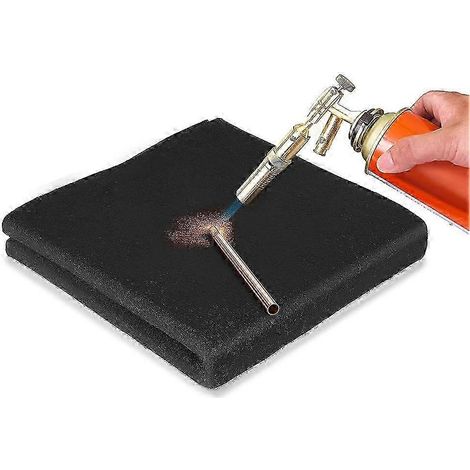 Tapis de soudage ignifugé 50 x 50 cm (20 x 20 pouces), 10 mm d'épaisseur, compatible avec les applications CVC, plomberie et soudage. WHBYV (1/4)