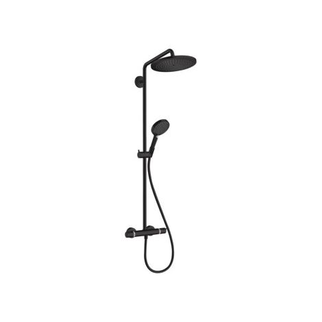 Hansgrohe Croma Select S - Brausegarnitur Showerpipe 280 mit Thermostat, schwarz matt 26890670 (1/3)