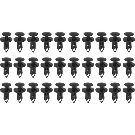 Nylon-Stoßstangenbefestigungen, Kotflügelnieten, 30 Stück, 8 mm, universelle Autoclips und Befestigungselemente für Stoßstange und Kotflügel
