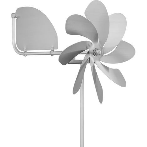 Moulin à vent en acier inoxydable 20 cm – Roulement à billes – Rotation 360 ° – Décoration de jardin durable (1/5)