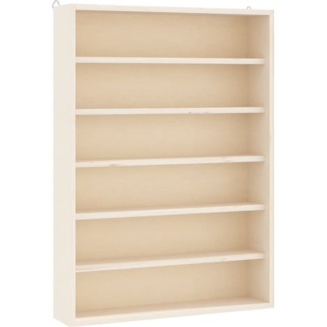 Vitrine de collection en bois avec 6 étagères 40x8,5x55 cm CFW45250 (1/5)