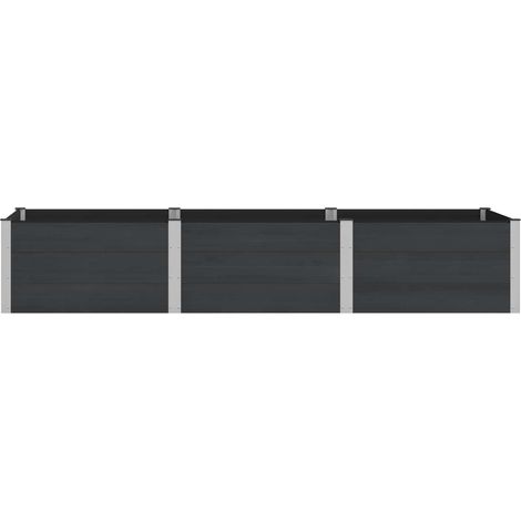 Maison Exclusive - Letto rialzato da giardino Nero 300 x 100 x 54 cm