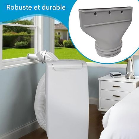 Adattatore per tubo flessibile di condizionatore portatile per finestra, raccordo piatto, tubo di scarico per condizionatore - 130/150 mm, installazione rapida e sicura (1/5)