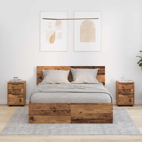 vidaXL Bedside Tables 2 pcs Old Wood 30.5 x 30 x 43 cm Engineered Wood (1/5)