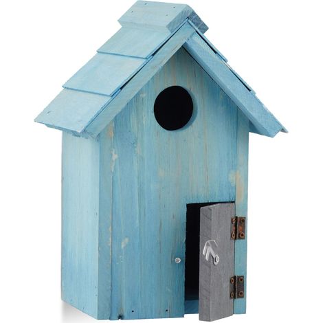 Nido per uccelli in legno rifugio da giardino 24,5 x 17 x 12 cm protezione pioggia romantico in legno naturale 130005909