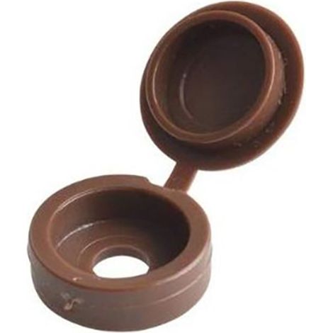 Bolsa de 100 embellecedores de plástico con tapón para tornillo plast marron a-371-8