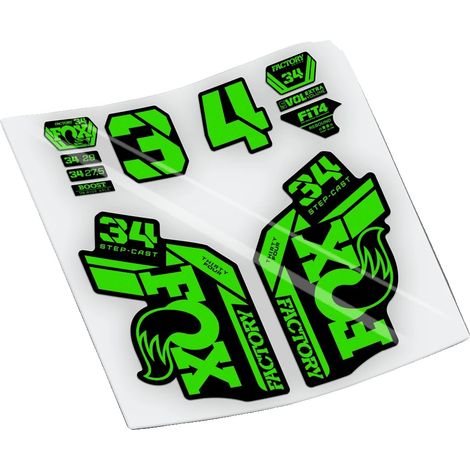 Pegatinas de vinilo resistente, fácil aplicación, color verde fluorescente. (1/2)
