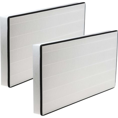 vhbw 2x Pollen Filter compatible with Vallox ValloPlus 450 SE Sole, 500 SC Ventilation Devices - Air Filter F7, 45.3 x 22.5 x 5.2 cm Black White