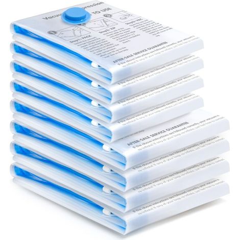 Pack Vacuum Storage Bags, Vacuum Bag for Clothes, Reusable Compression Bags for Travel Camping, for Mattresses, Tents, Clothes, Duvets, Bedding, Pillows 4XXL+4XL
