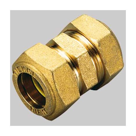 RACCORDO DIRITTO DOPPIO ORING GIALLO  14 x 14     TIEMME