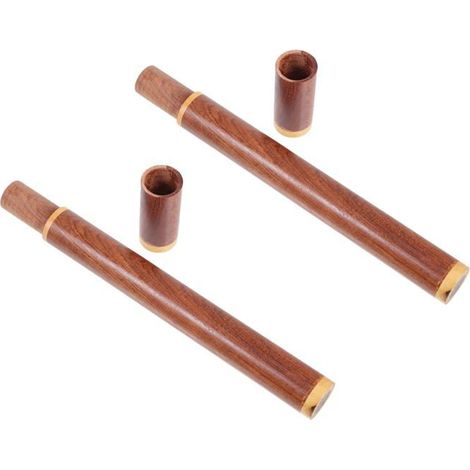 BelleRise - Ensemble de deux tubes d'aromathérapie en bois massif, hermétique et résistant à l'humidité, boîte d'aromathérapie portable. (1/5)