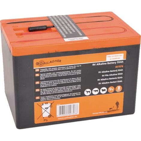 Bater铆a Powerpack 9 V 55 Ah GALLAGHER 007578GAL