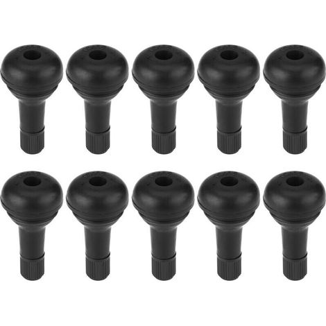 10 Pieces Car Auto TR415 Snap-on Wheel Tire Valve Short Stem Rubber Valve (1/5)