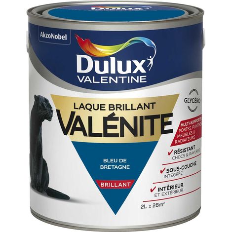 Peinture Laque Valénite Brillant Bleu De Bretagne 2 L - Dulux Valentine (1/5)