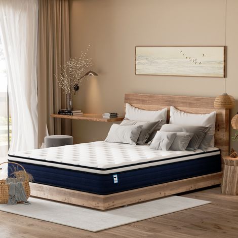Stanew – Matelas ressorts ensachés 160x200 cm – 25 cm d'épaisseur – 7 zones de confort – Fermeté modérée – Antibactérien et respirant