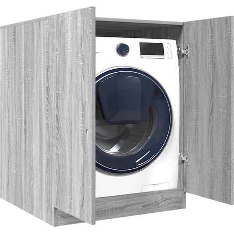 Meuble WC Armoire WC - Meuble de salle de bain Sonoma gris 71x71,5x91,5 cm BV820129 - BonneVie