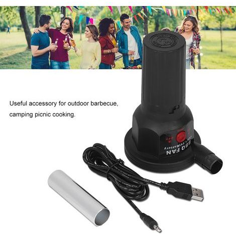 Leichter, tragbarer 5V-Grilllüfter mit USB-Kabel für Outdoor-Küche, Luftventilator zum Grillen, Campingküchenzubehör. (1/4)