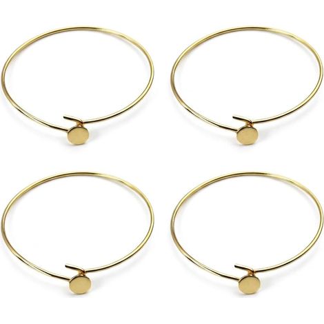 Lot de 4 Embrasses pour Rideaux Magnétiques Dorées, Attache Rideau sans Perçage en Métal, Pince à Rideaux Élégante pour Salon et Chambre, Aimant Rideau Puissant pour Décoration Intérieure (1/5)