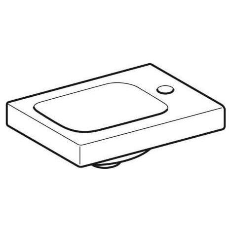 Geberit iCon Light Handwaschbecken, 38 cm x 28 cm, ohne Hahnloch, (1/5)