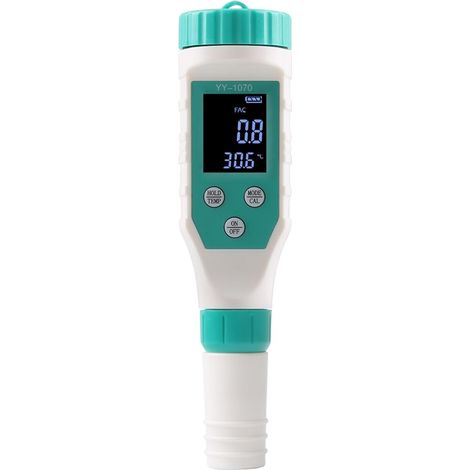 Analizador de calidad del agua, analizador digital de cloro 7 en 1, medidor de pH, analizador de sales, redox, TDS, conductividad, temperatura. (1/5)
