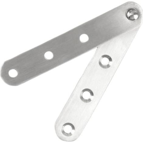 Juego de 4 bisagras pivotantes de acero inoxidable para puertas de cajones y ventanas, así como para puertas de armarios (10 x 1,75 cm). (1/5)