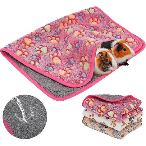 Couverture imperméable pour cobaye - Lot de 3 doublures de cage lavables en polaire pour petits animaux (1/5)