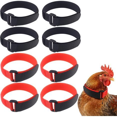 Ensemble de 8 colliers réglables pour coqs, colliers anti-grincement et silencieux spéciaux pour l'élevage de volailles (1/5)